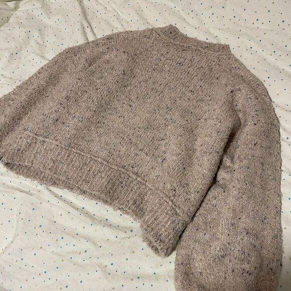 ZARA Oatmeal Knit Sweater Cream Light Grey - M - Picture 12 of 12